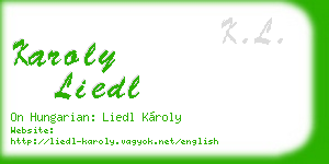 karoly liedl business card